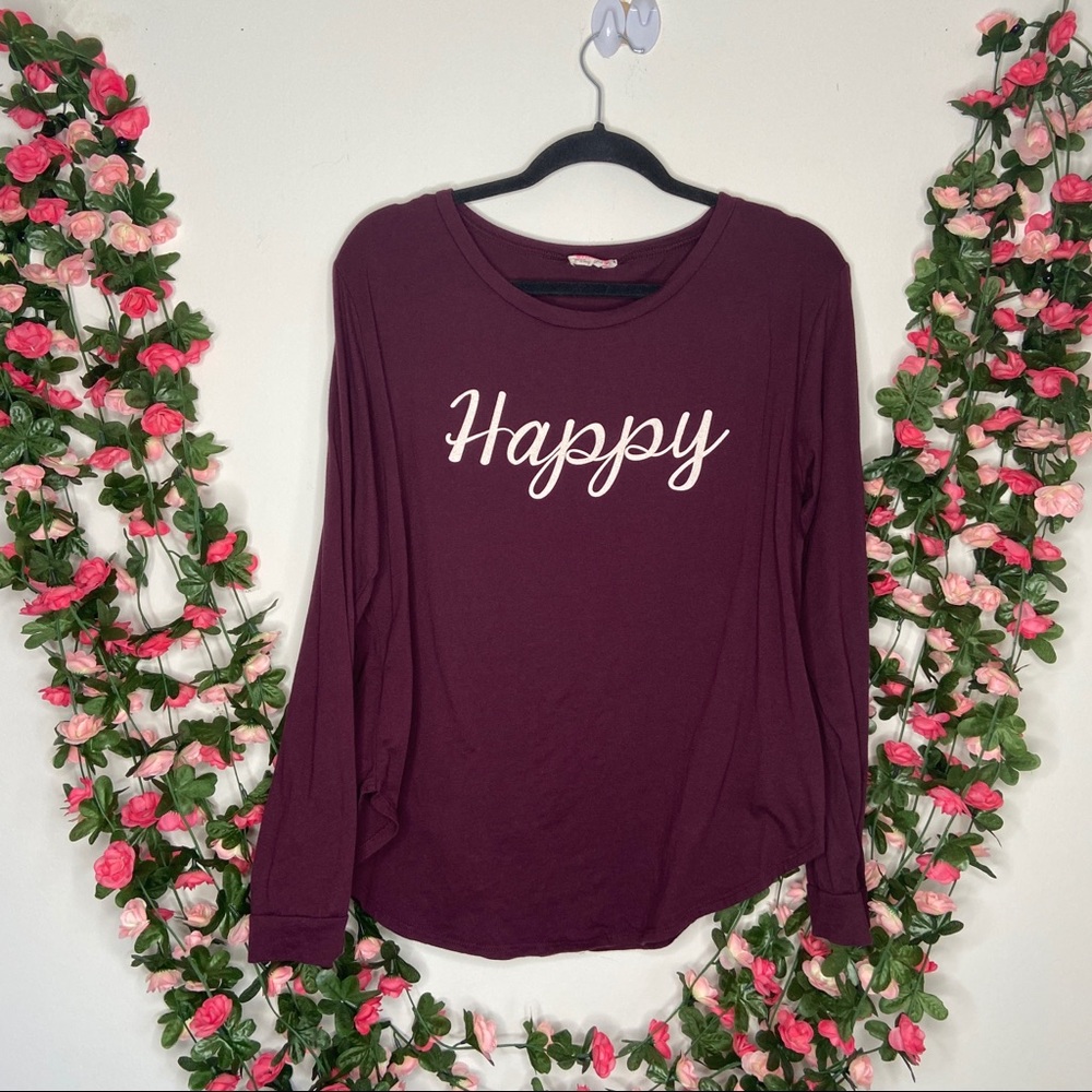 Cardio Couture Maroon Blouse Womens XL